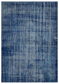 Blue Over Dyed Vintage Rug 6'2'' x 8'10'' ft 188 x 270 cm