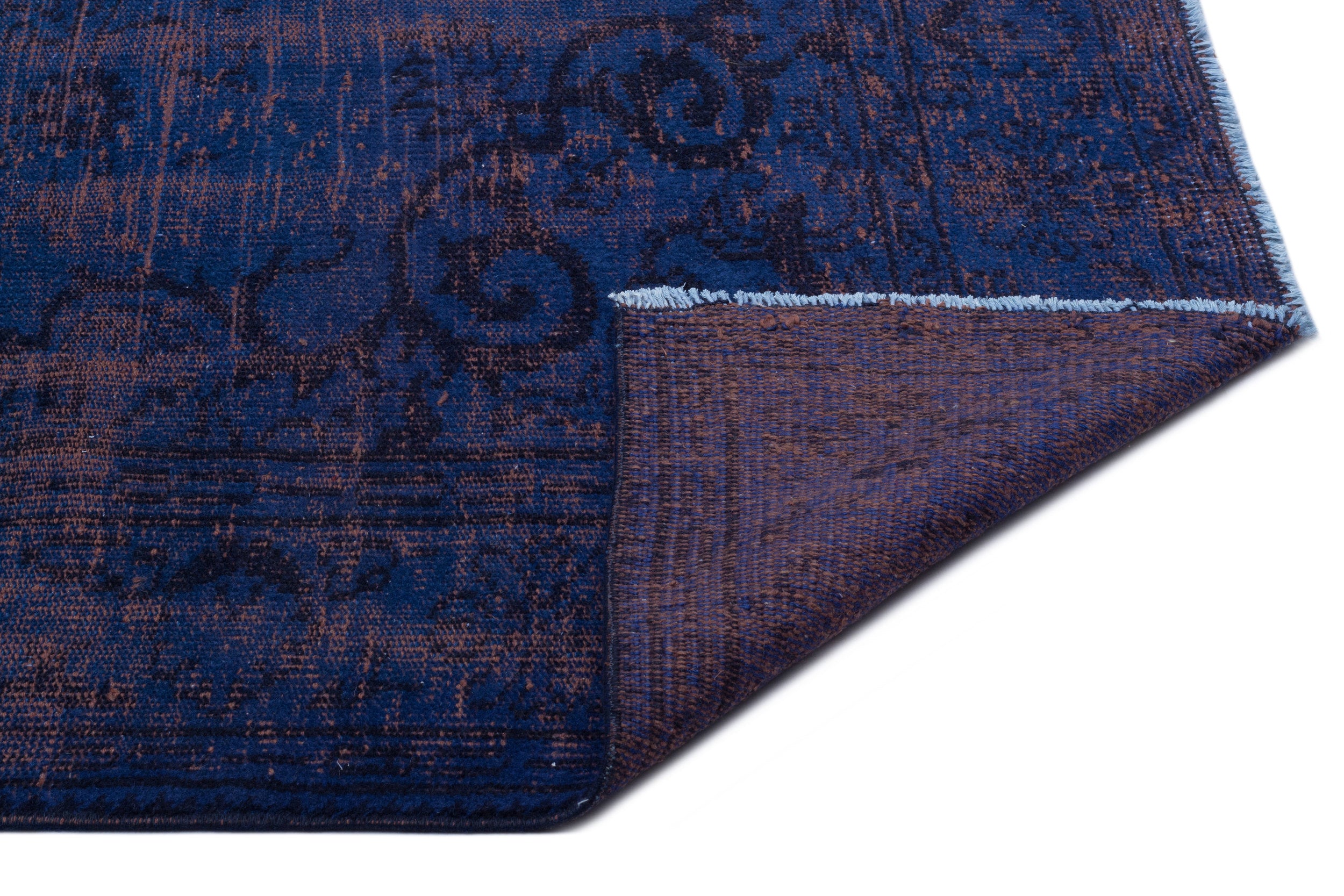 Black Over Dyed Vintage Rug 6'3'' x 8'10'' ft 191 x 270 cm