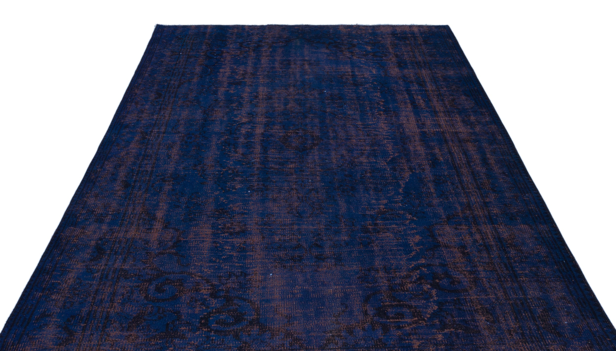 Black Over Dyed Vintage Rug 6'3'' x 8'10'' ft 191 x 270 cm