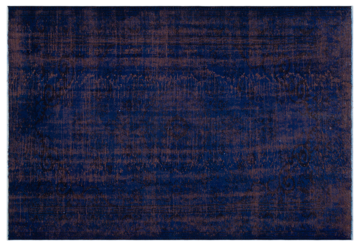 Black Over Dyed Vintage Rug 6&#39;3&#39;&#39; x 8&#39;10&#39;&#39; ft 191 x 270 cm