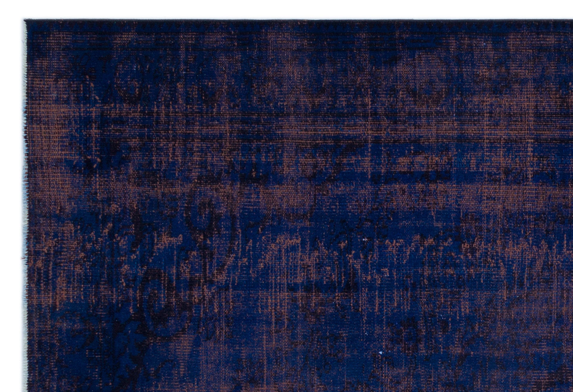 Black Over Dyed Vintage Rug 6'3'' x 8'10'' ft 191 x 270 cm