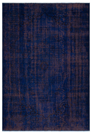 Black Over Dyed Vintage Rug 6'3'' x 8'10'' ft 191 x 270 cm