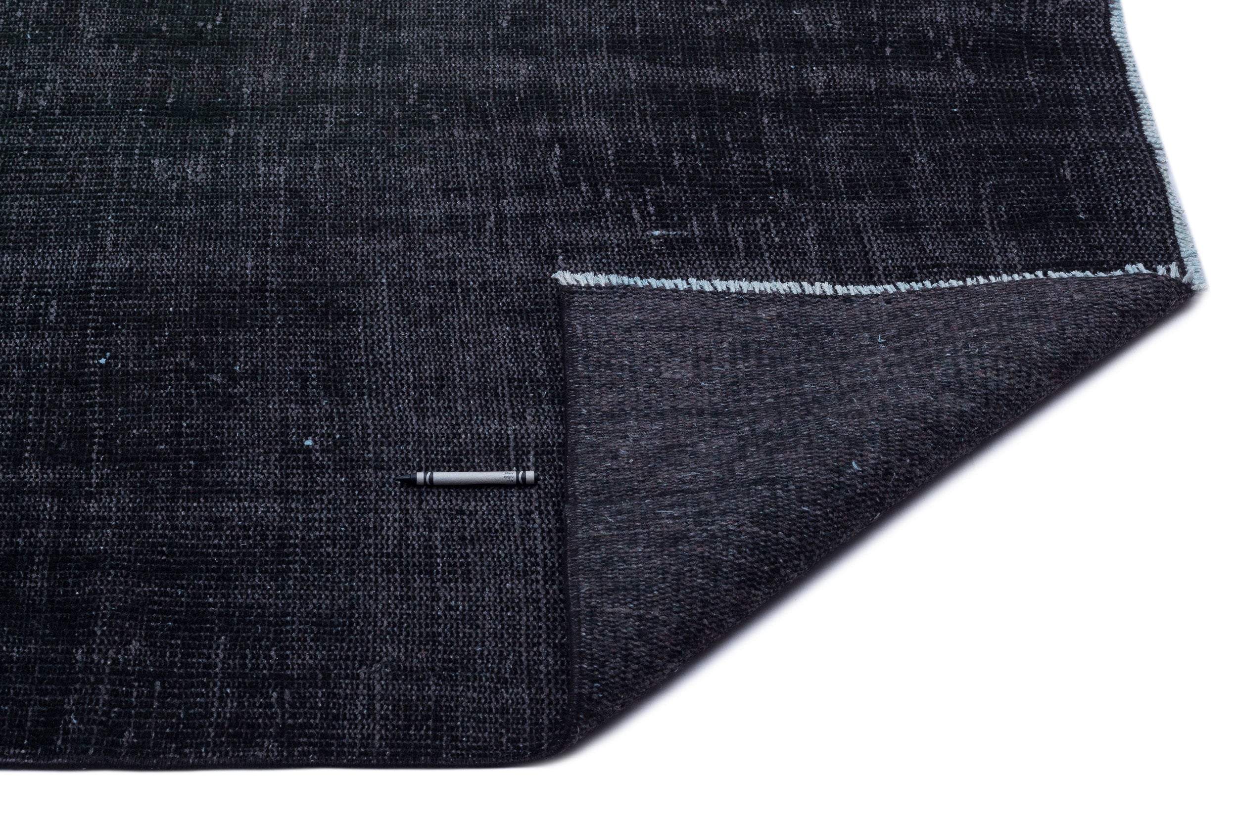 Black Over Dyed Vintage Rug 6'3'' x 9'10'' ft 191 x 300 cm