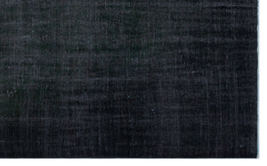 Black Over Dyed Vintage Rug 6'3'' x 9'10'' ft 191 x 300 cm