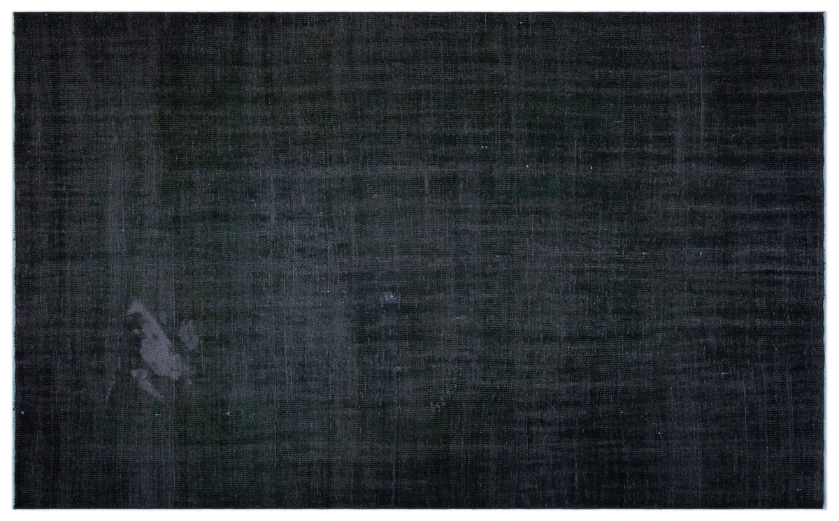Black Over Dyed Vintage Rug 6&#39;3&#39;&#39; x 9&#39;10&#39;&#39; ft 191 x 300 cm