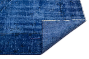 Blue Over Dyed Vintage Rug 6'1'' x 10'2'' ft 186 x 310 cm