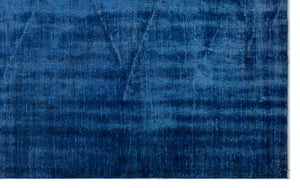 Blue Over Dyed Vintage Rug 6'1'' x 10'2'' ft 186 x 310 cm