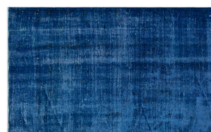 Blue Over Dyed Vintage Rug 6'1'' x 10'2'' ft 186 x 310 cm