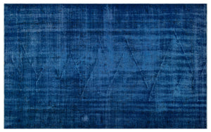 Blue Over Dyed Vintage Rug 6'1'' x 10'2'' ft 186 x 310 cm