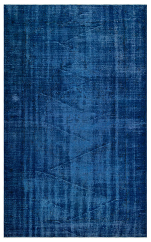 Blue Over Dyed Vintage Rug 6'1'' x 10'2'' ft 186 x 310 cm