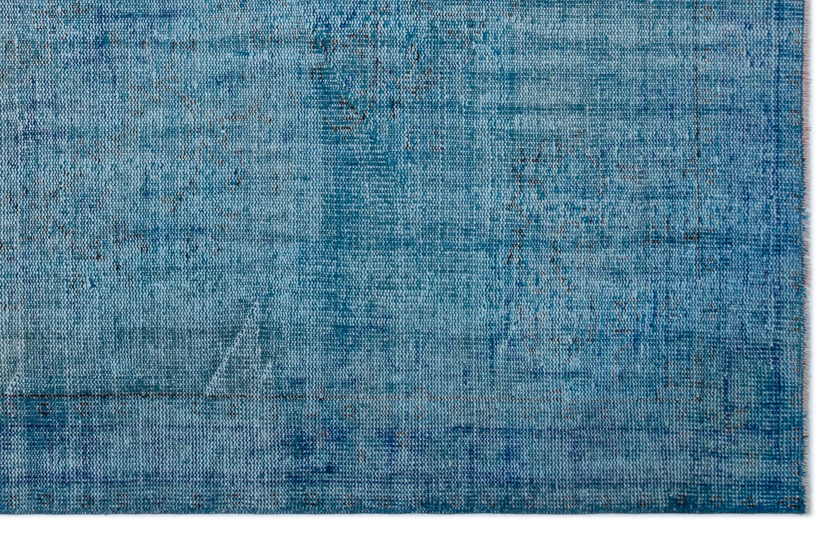 Blue Over Dyed Vintage Rug 5&#39;7&#39;&#39; x 8&#39;10&#39;&#39; ft 169 x 270 cm