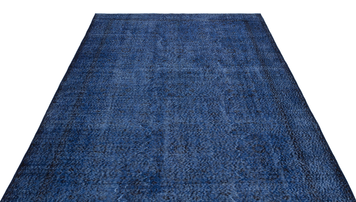 Blue Over Dyed Vintage Rug 5&#39;11&#39;&#39; x 9&#39;8&#39;&#39; ft 181 x 295 cm