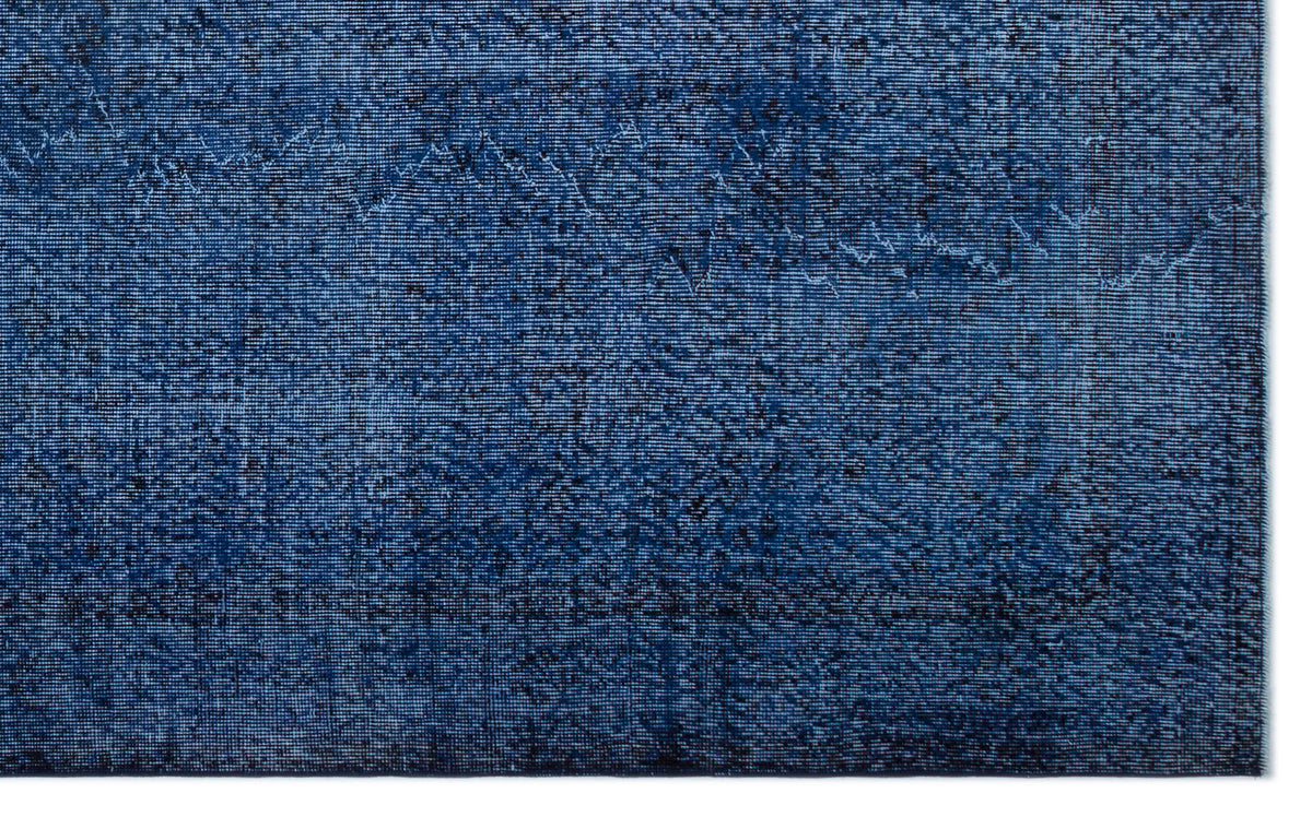 Blue Over Dyed Vintage Rug 5&#39;11&#39;&#39; x 9&#39;8&#39;&#39; ft 181 x 295 cm