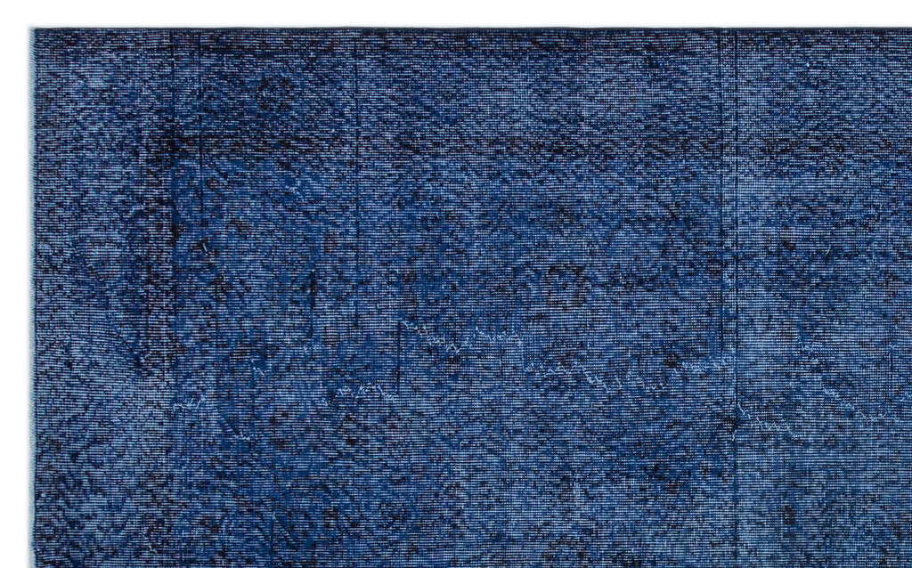Blue Over Dyed Vintage Rug 5'11'' x 9'8'' ft 181 x 295 cm