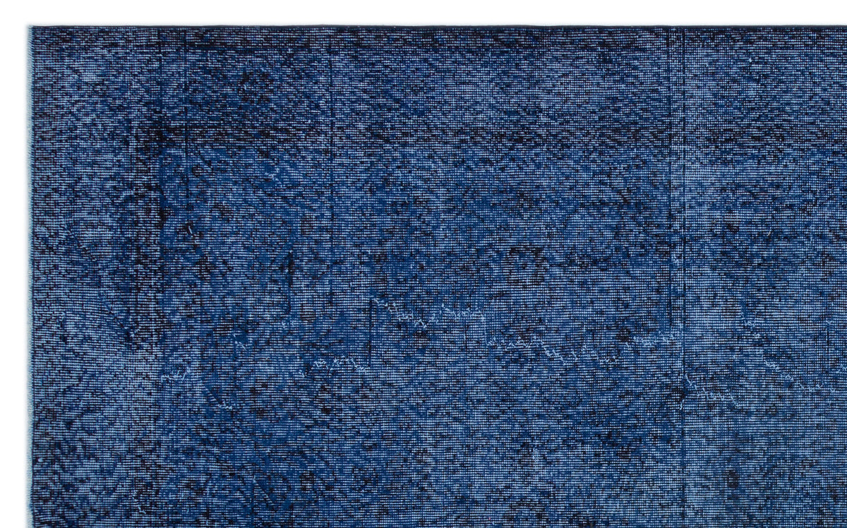 Blue Over Dyed Vintage Rug 5&#39;11&#39;&#39; x 9&#39;8&#39;&#39; ft 181 x 295 cm