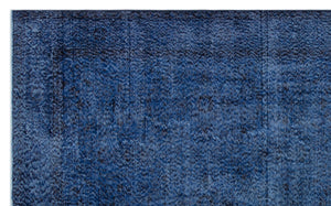 Blue Over Dyed Vintage Rug 5'11'' x 9'8'' ft 181 x 295 cm