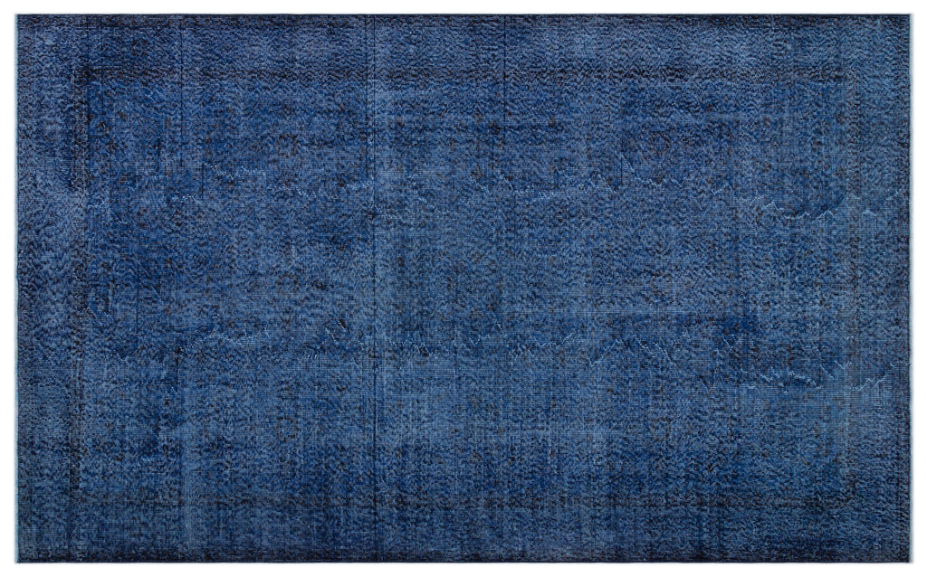 Blue Over Dyed Vintage Rug 5'11'' x 9'8'' ft 181 x 295 cm