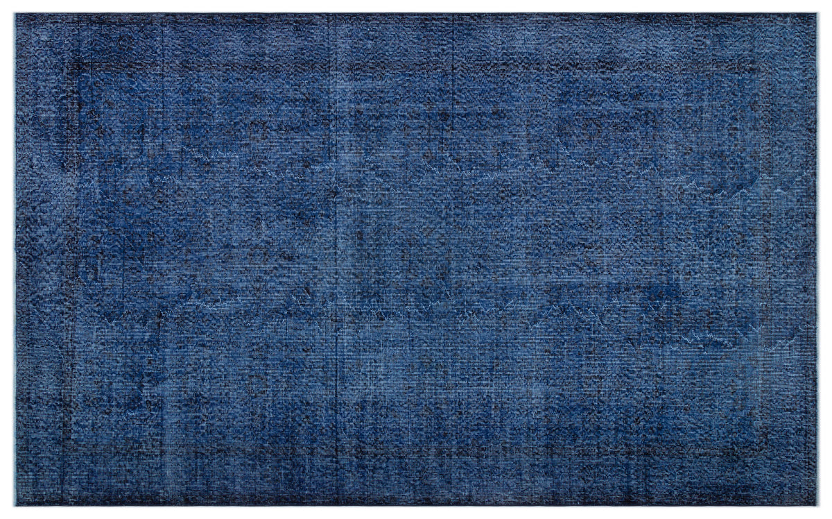 Blue Over Dyed Vintage Rug 5&#39;11&#39;&#39; x 9&#39;8&#39;&#39; ft 181 x 295 cm