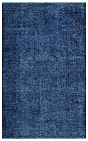 Blue Over Dyed Vintage Rug 5'11'' x 9'8'' ft 181 x 295 cm