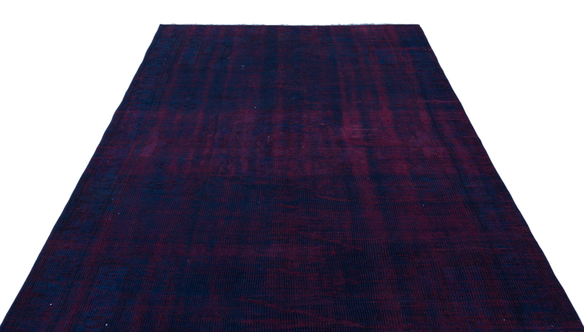 Blue Over Dyed Vintage Rug 5&#39;11&#39;&#39; x 8&#39;10&#39;&#39; ft 180 x 270 cm