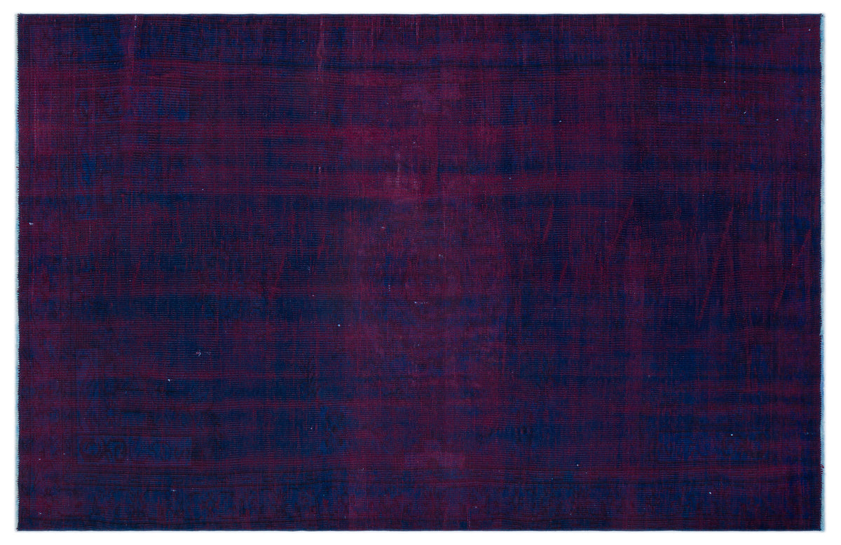 Blue Over Dyed Vintage Rug 5&#39;11&#39;&#39; x 8&#39;10&#39;&#39; ft 180 x 270 cm