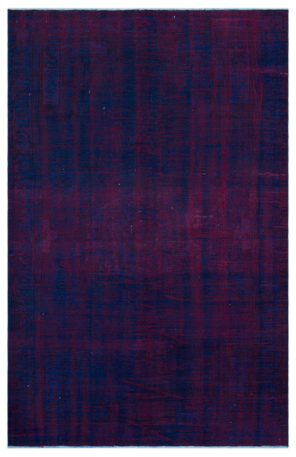 Blue Over Dyed Vintage Rug 5'11'' x 8'10'' ft 180 x 270 cm