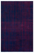 Blue Over Dyed Vintage Rug 5'11'' x 8'10'' ft 180 x 270 cm