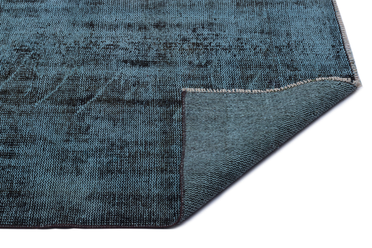 Turquoise  Over Dyed Vintage Rug 5&#39;7&#39;&#39; x 9&#39;8&#39;&#39; ft 170 x 295 cm