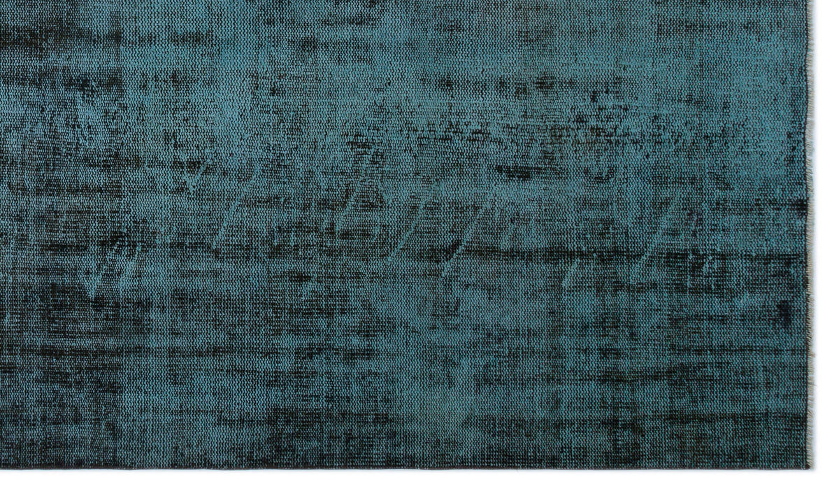 Turquoise  Over Dyed Vintage Rug 5&#39;7&#39;&#39; x 9&#39;8&#39;&#39; ft 170 x 295 cm
