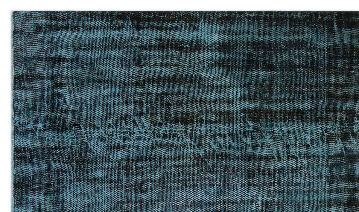 Turquoise  Over Dyed Vintage Rug 5&#39;7&#39;&#39; x 9&#39;8&#39;&#39; ft 170 x 295 cm