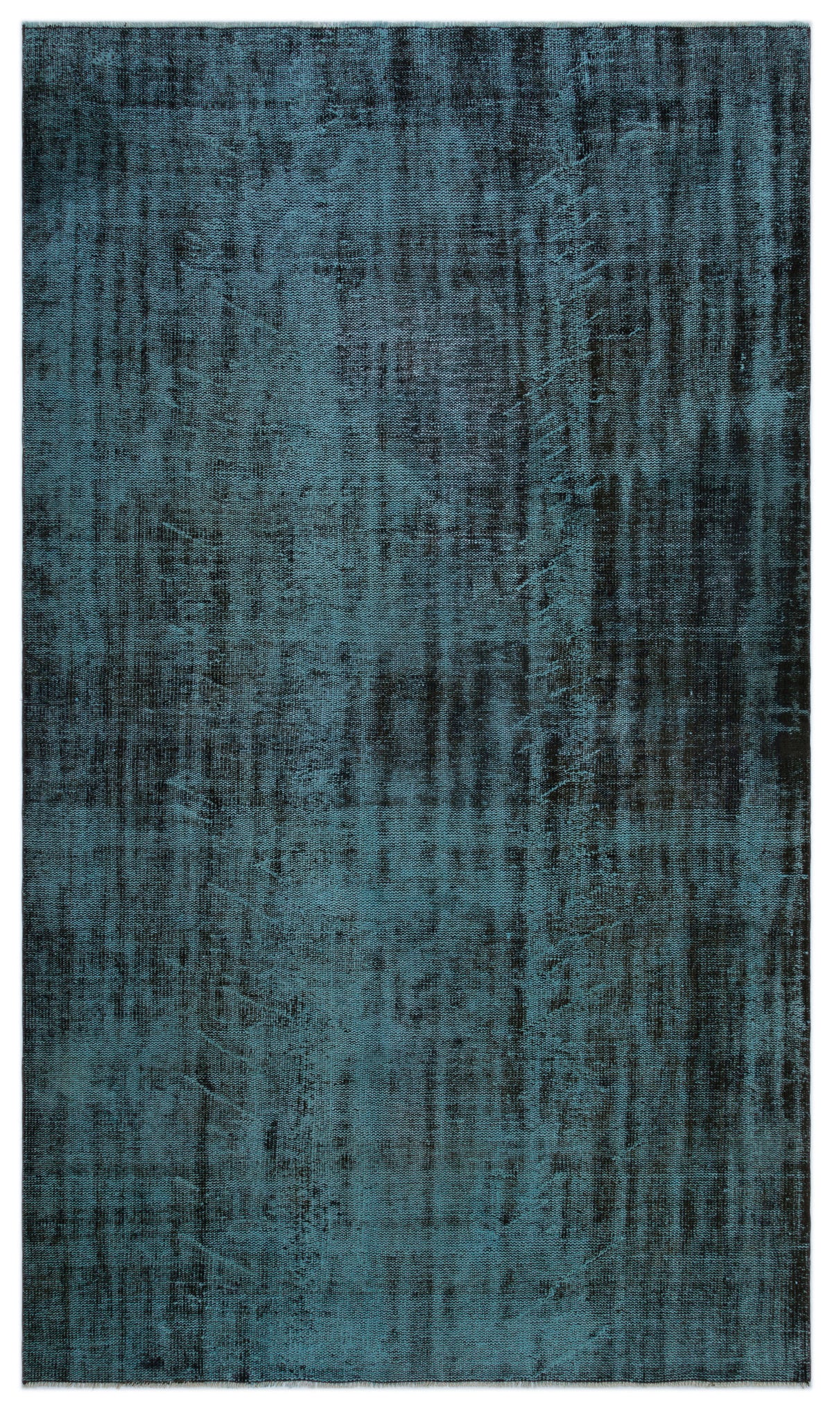 Turquoise  Over Dyed Vintage Rug 5&#39;7&#39;&#39; x 9&#39;8&#39;&#39; ft 170 x 295 cm