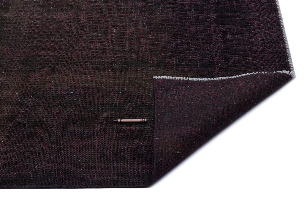 Black Over Dyed Vintage Rug 5'3'' x 9'0'' ft 159 x 275 cm