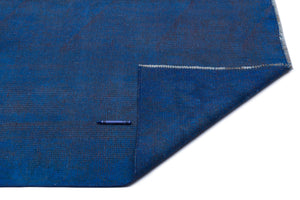 Blue Over Dyed Vintage Rug 5'3'' x 8'8'' ft 160 x 264 cm