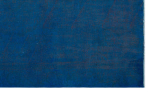 Blue Over Dyed Vintage Rug 5'3'' x 8'8'' ft 160 x 264 cm