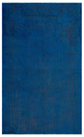 Blue Over Dyed Vintage Rug 5'3'' x 8'8'' ft 160 x 264 cm