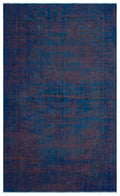 Blue Over Dyed Vintage Rug 5'10'' x 9'9'' ft 178 x 297 cm