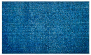 Blue Over Dyed Vintage Rug 5'11'' x 9'9'' ft 180 x 297 cm