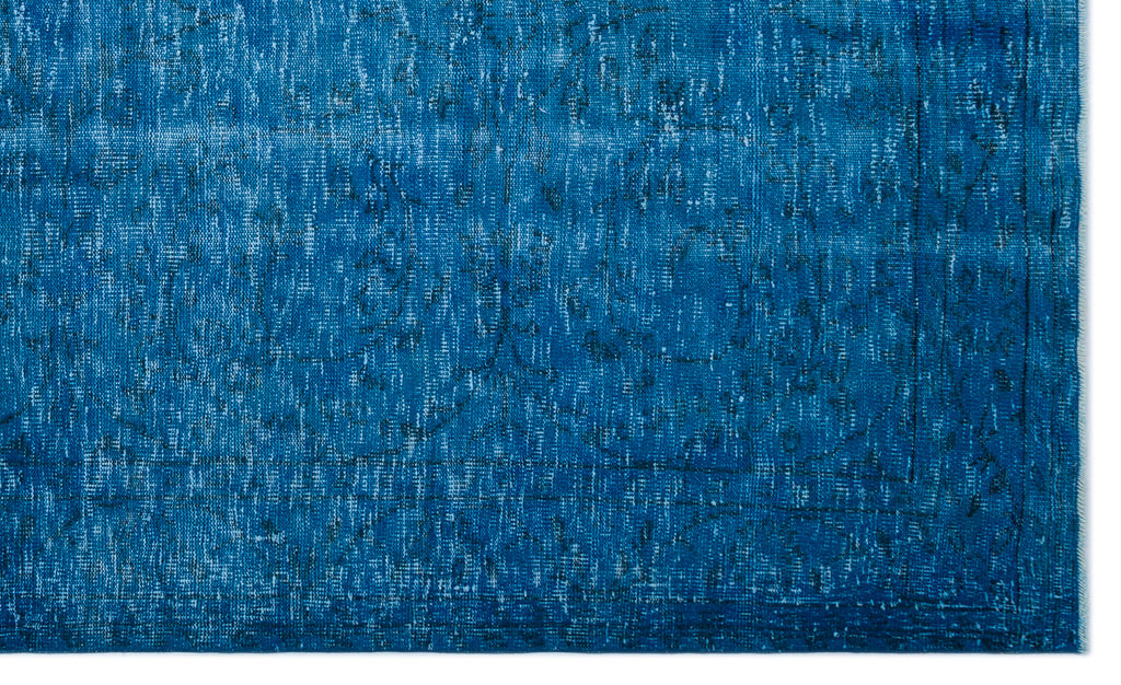 Blue Over Dyed Vintage Rug 5'11'' x 9'9'' ft 180 x 297 cm