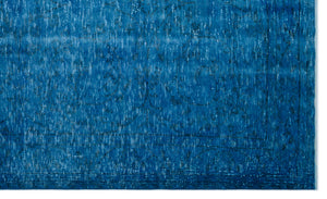 Blue Over Dyed Vintage Rug 5'11'' x 9'9'' ft 180 x 297 cm