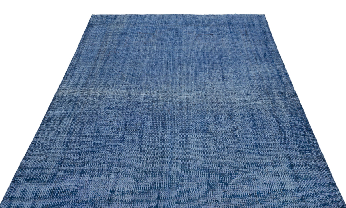 Blue Over Dyed Vintage Rug 5&#39;9&#39;&#39; x 9&#39;8&#39;&#39; ft 175 x 294 cm