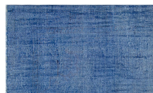 Blue Over Dyed Vintage Rug 5'9'' x 9'8'' ft 175 x 294 cm
