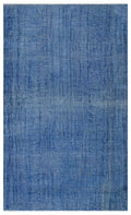 Blue Over Dyed Vintage Rug 5'9'' x 9'8'' ft 175 x 294 cm