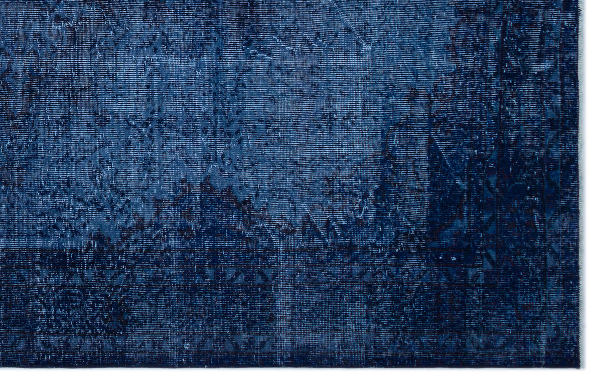 Blue Over Dyed Vintage Rug 6&#39;0&#39;&#39; x 9&#39;7&#39;&#39; ft 184 x 292 cm