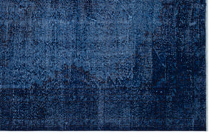 Blue Over Dyed Vintage Rug 6'0'' x 9'7'' ft 184 x 292 cm