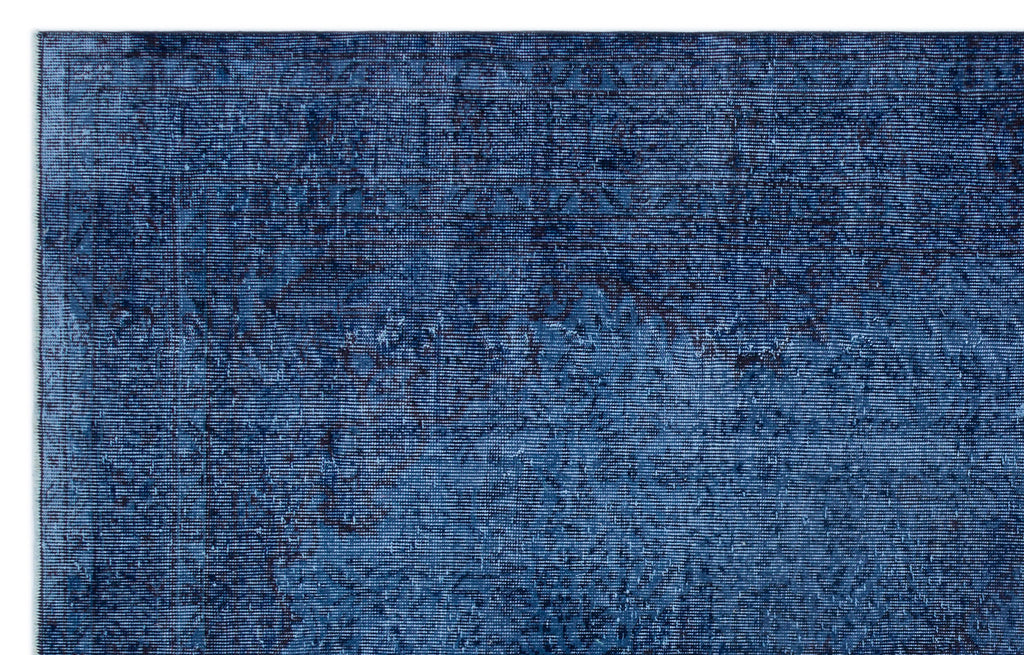 Blue Over Dyed Vintage Rug 6'0'' x 9'7'' ft 184 x 292 cm