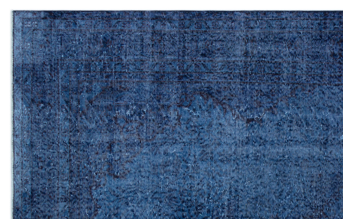 Blue Over Dyed Vintage Rug 6&#39;0&#39;&#39; x 9&#39;7&#39;&#39; ft 184 x 292 cm