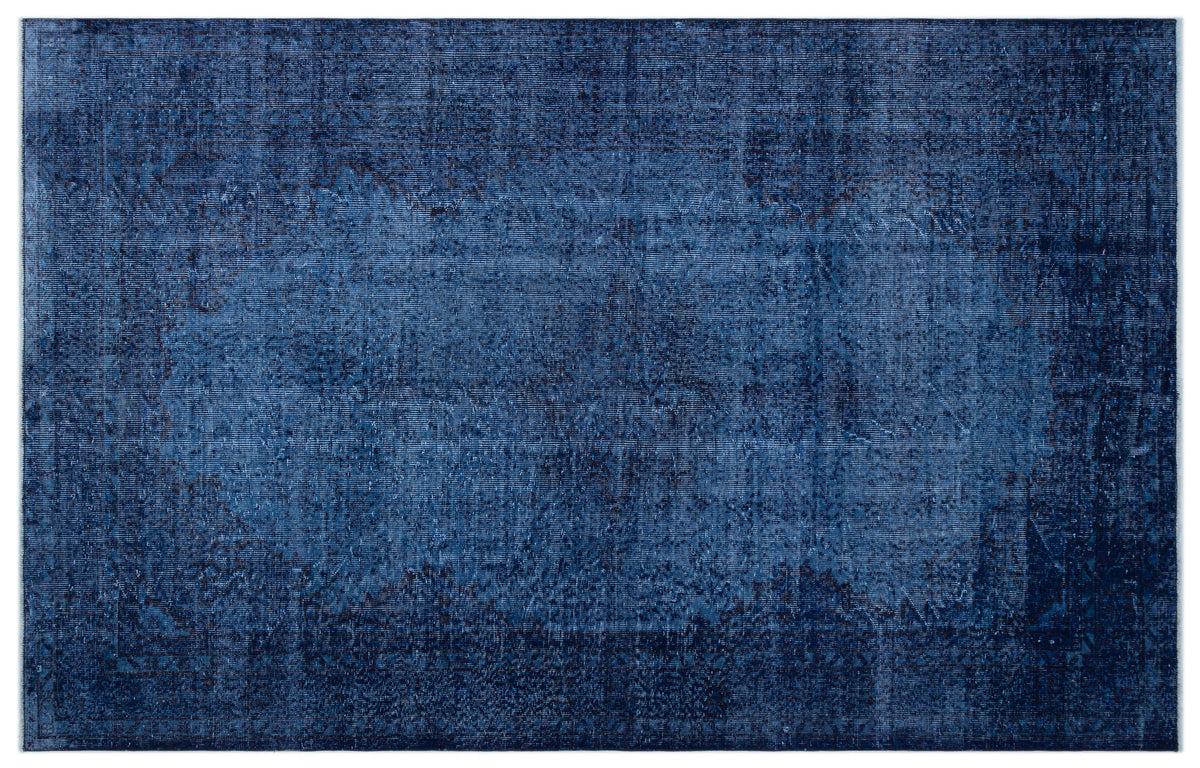 Blue Over Dyed Vintage Rug 6&#39;0&#39;&#39; x 9&#39;7&#39;&#39; ft 184 x 292 cm
