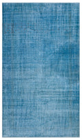 Blue Over Dyed Vintage Rug 5'1'' x 8'10'' ft 155 x 270 cm
