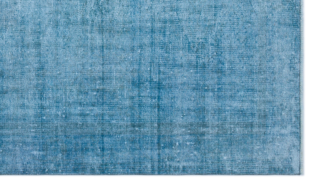 Blue Over Dyed Vintage Rug 5&#39;1&#39;&#39; x 8&#39;10&#39;&#39; ft 155 x 270 cm