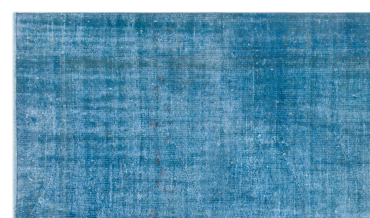 Blue Over Dyed Vintage Rug 5&#39;1&#39;&#39; x 8&#39;10&#39;&#39; ft 155 x 270 cm